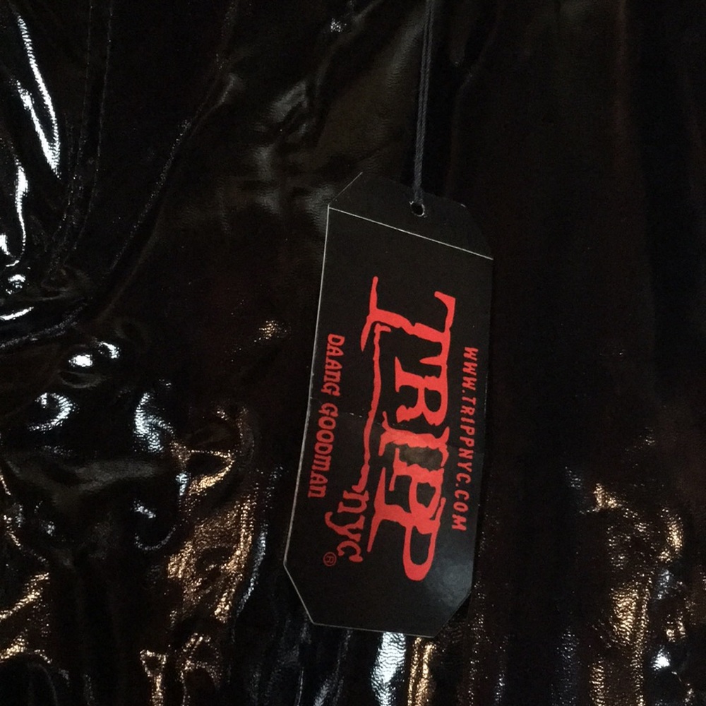 New in package Tripp NYC black vinyl bondage pants - Picture 5 of 11